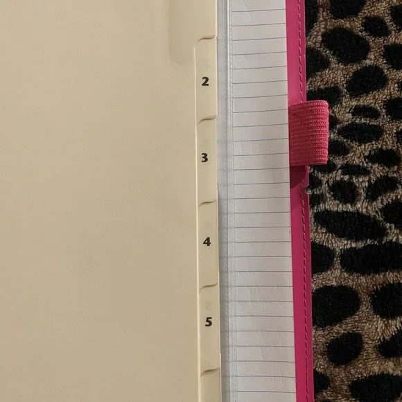 Filofax A5 Domino Patent Hot Pink